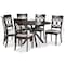 Baxton Studio Jessie Modern and Contemporary Grey Fabric and Dark Brown Finished Wood 7-Piece Dining Set 176-10538-10894-Zoro - alternate 4